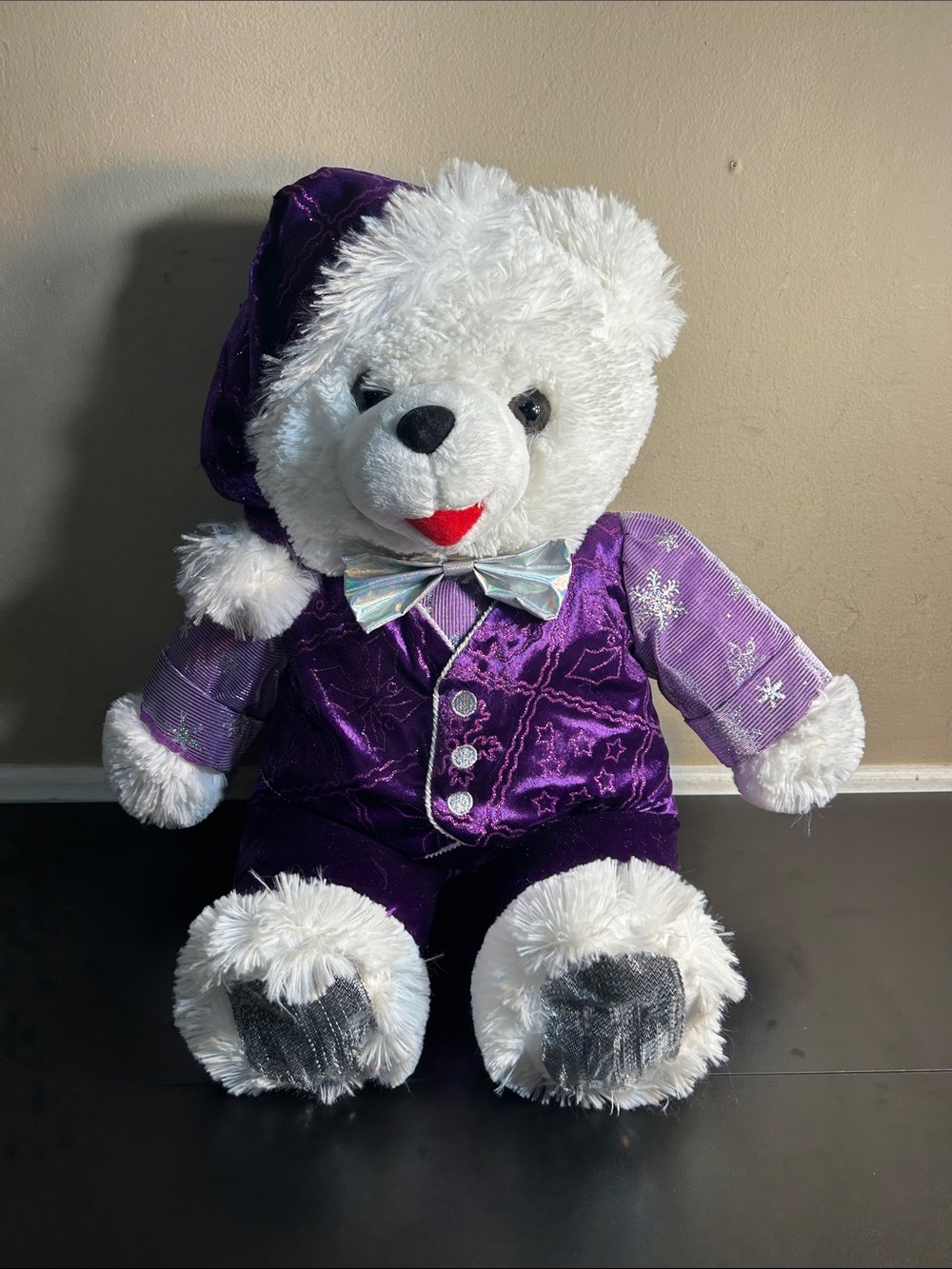 CHRISTMAS Snowflake Purple Outfit 20” LARGE TEDDY BEAR PLUSH